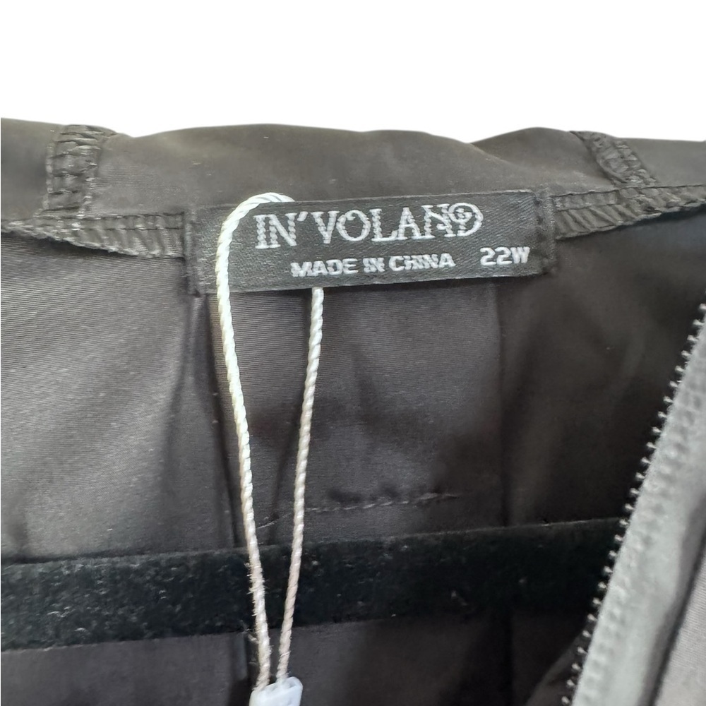 In’Voland Black Lightweight Hooded Windbreaker Jacket 22W - Picture 3 of 8